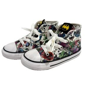 Converse Kids High-Top Sneakers in Batman Comic Print